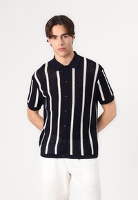 Tommy Hilfiger VERTICAL STRIPE OPEN SHIRT - Chemise - ivory petal/desert sky