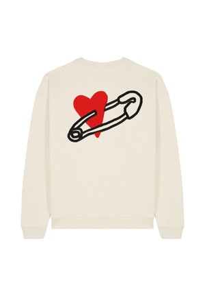 COEUR PINS BACK EMBROIDERY UNISEX  - Sweatshirt - off white