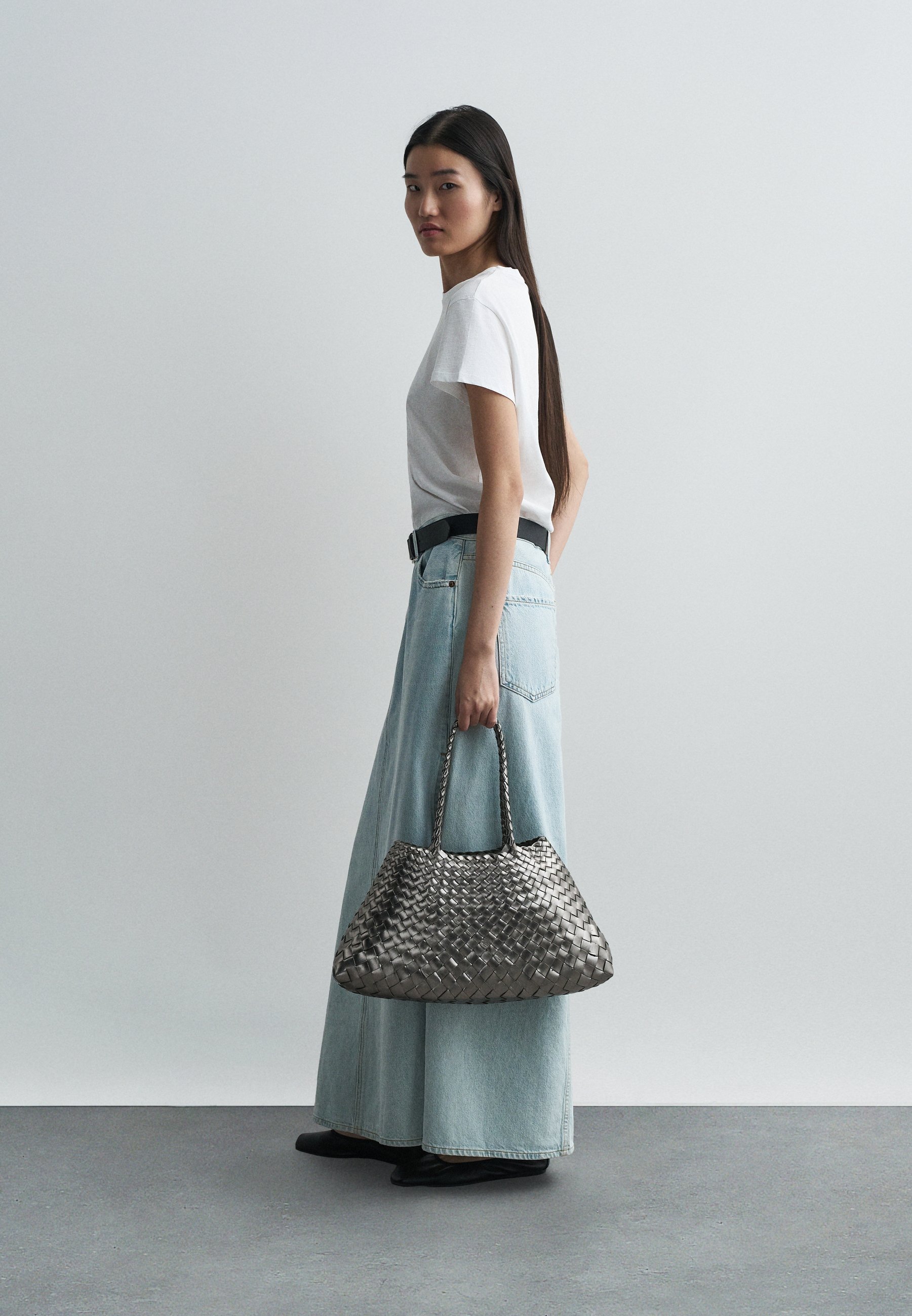 DRAGON DIFFUSION SANTA CROCE BIG - Handbag - silver-coloured