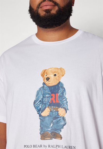 Polo Ralph Lauren Big & Tall POLO BEAR JERSEY T-SHIRT - Potiskana majica - white
