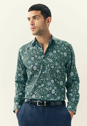 REGULAR FIT - LONG SLEEVE PRINT - Overhemd - dark green ditsy