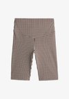 COMFORTLUX HIGH-RISE 20CM GINGHAM BIKER LEGGINGS - Legging (type pantalon) - brown