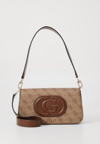 MIETTA FLAP SHOULDER BAG - Borsa a tracolla - latte/brown