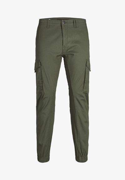 JJIPAUL JJFLAKE - Pantalon cargo - olive night