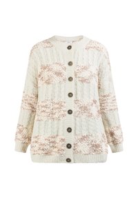 WITH BUTTONS - Kardigán - creme mehrfarbig