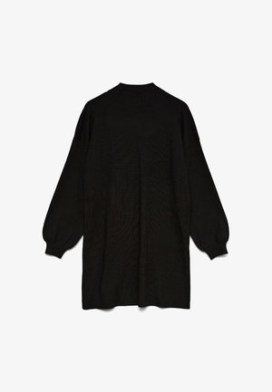 Vero Moda VMNANCY FUNNEL NECK DRESS - Rochie tricotată - black