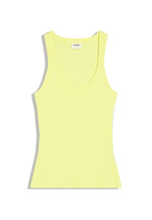 Bershka, BASIC RIBBED - VEST TOP - Débardeur - yellow