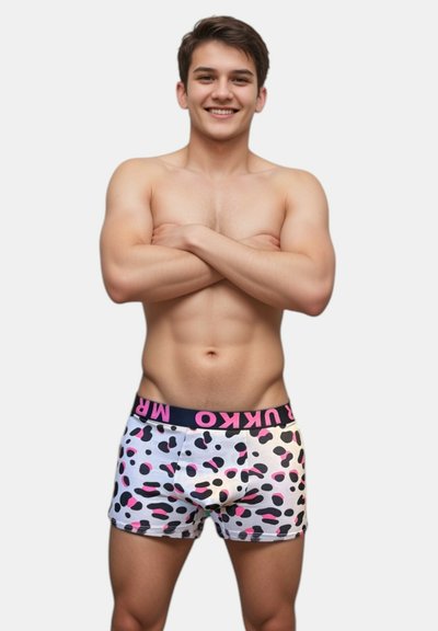 Mr Ukko PACK LEOPARD SKIN Boxer aderenti leopard/marrone