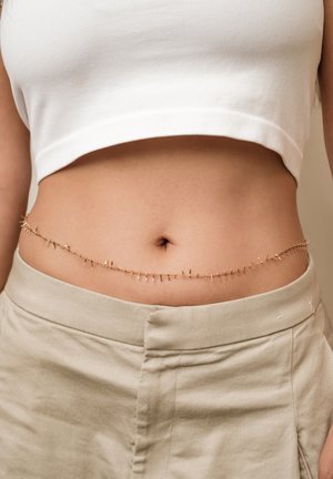 Hey Happiness, TEXTURED BAR DROP BELLY - Körperkette - gold-coloured