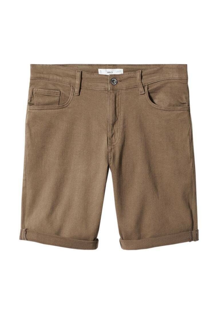 Mango Jeansshort bruin