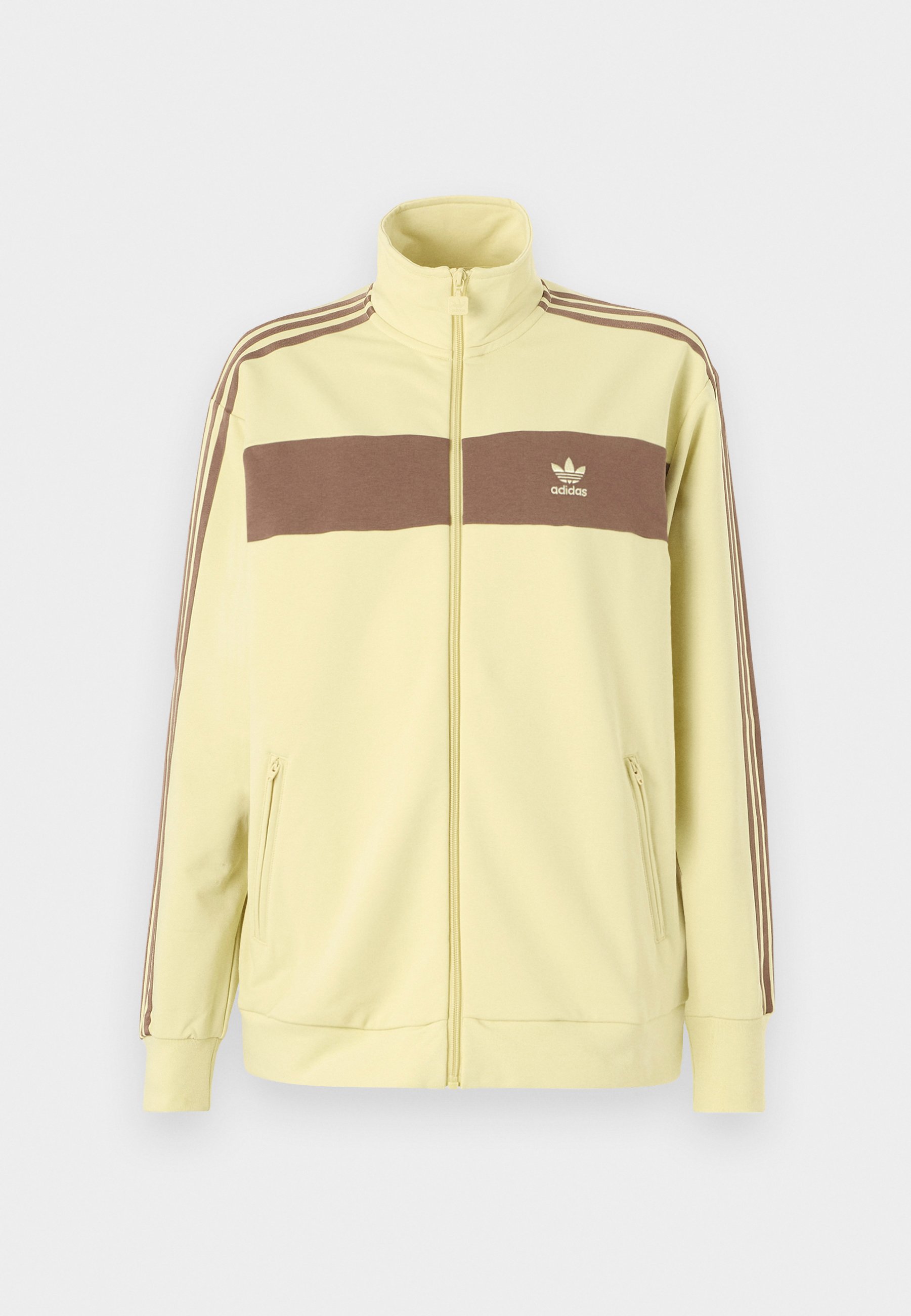 adidas Originals BLOCKED - Zip-up sweatshirt - powder yellow/earth