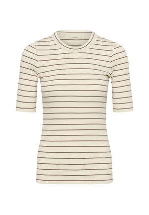 InWear, DAGNAIW STRIPED - Camiseta estampada - vanilla coffee quartz stripe