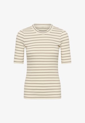 InWear, DAGNAIW STRIPED - T-shirts print - vanilla coffee quartz stripe
