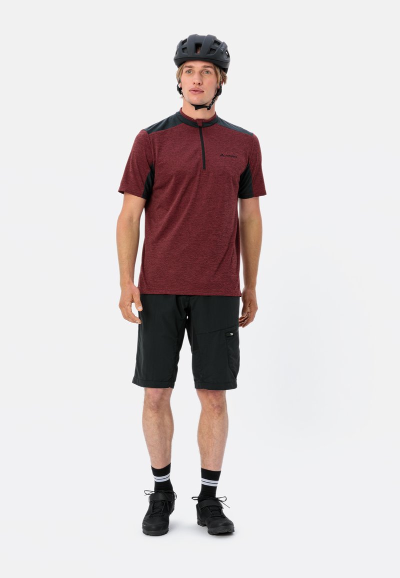 Maillot Cycliste THOEMUS Homme – Rouge – Zippé Intégral – Col Haut – Taille M