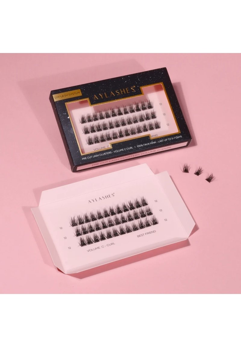 Aylashes AYLASHES KNSTLICHE WIMPERN PRE CUT WIMPERN BUNDLE  (8MM-10MM-12MM-14MM-16MM) - Knstliche Wimpern - best friend bundle - short  (8mm 10mm 12mm 14mm)/schwarz - Zalando