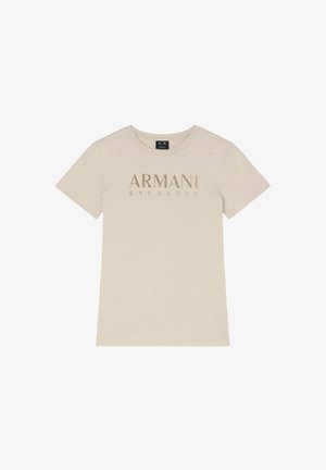 Armani Exchange, T-SHIRT - T-shirt con stampa - beige