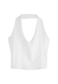 REGULAR FIT HALTER NECK - Felső - white