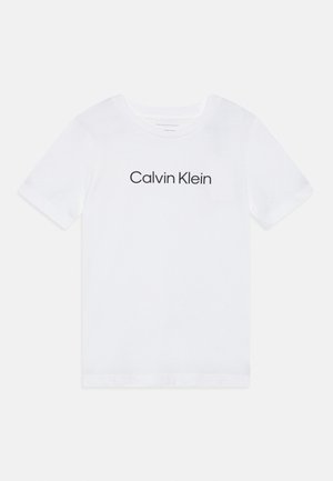 Calvin Klein Jeans LOGO UNISEX  - Camiseta estampada - bright white