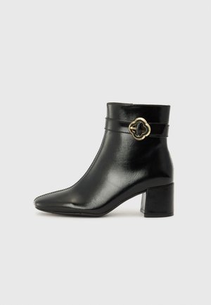 High heeled ankle boots - black