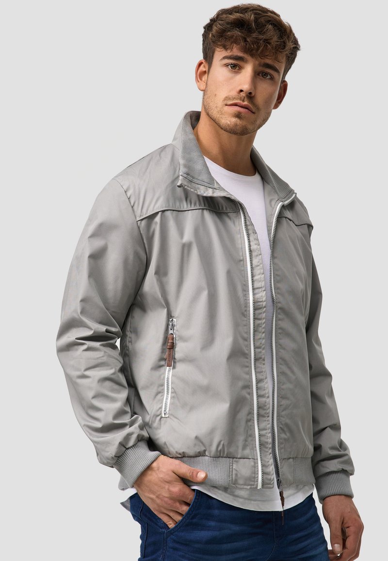 INDICODE JEANS - Chaqueta de entretiempo - lt grey, Ampliar