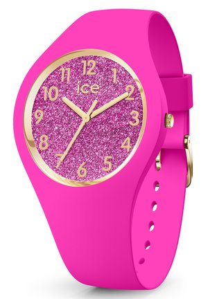 GLITTER - Horloge - neon pink s