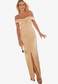 Lipsy BARDOT RUCHED FRONT SEQUIN - Apģērbs svinīgiem gadījumiem - nude