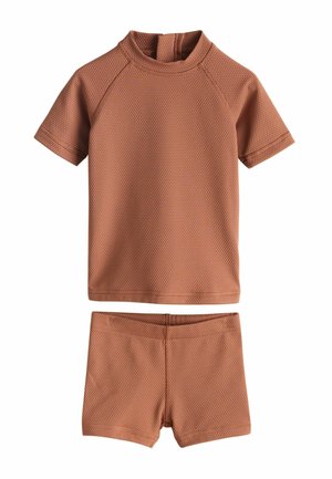 REGULAR FIT - TEXTURED SET - Costum de baie - rust brown
