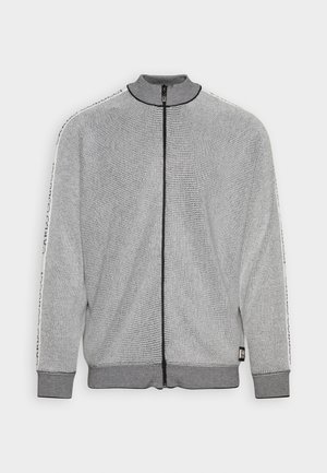 Carlo Colucci PARALLELO ZIP UNISEX - Cardigan - offwhite/black