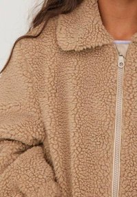 Name it LONG TEDDY JACKET - Abrigo de invierno - silver mink