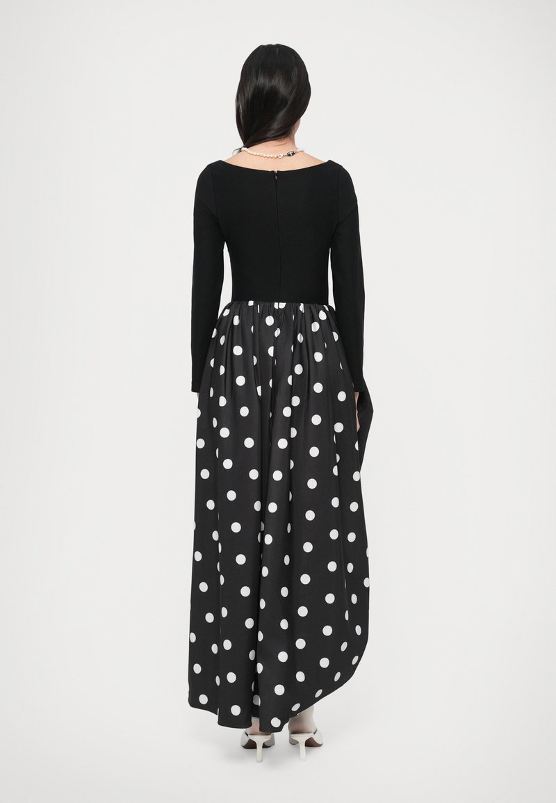 princess polly baby blue dress Black Polka Dot Shirred Sleeveless Maxi Dress | Women main image 0