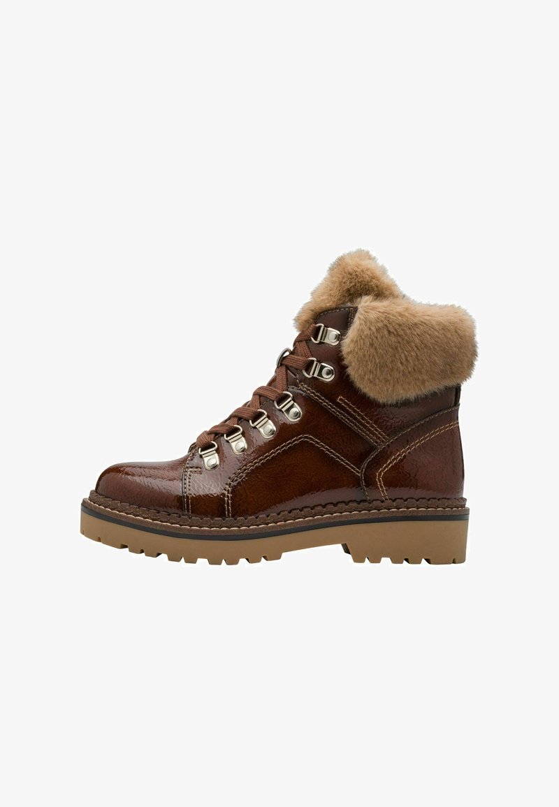 Tamaris ELEGANTE - Vinterstøvler - brown patent