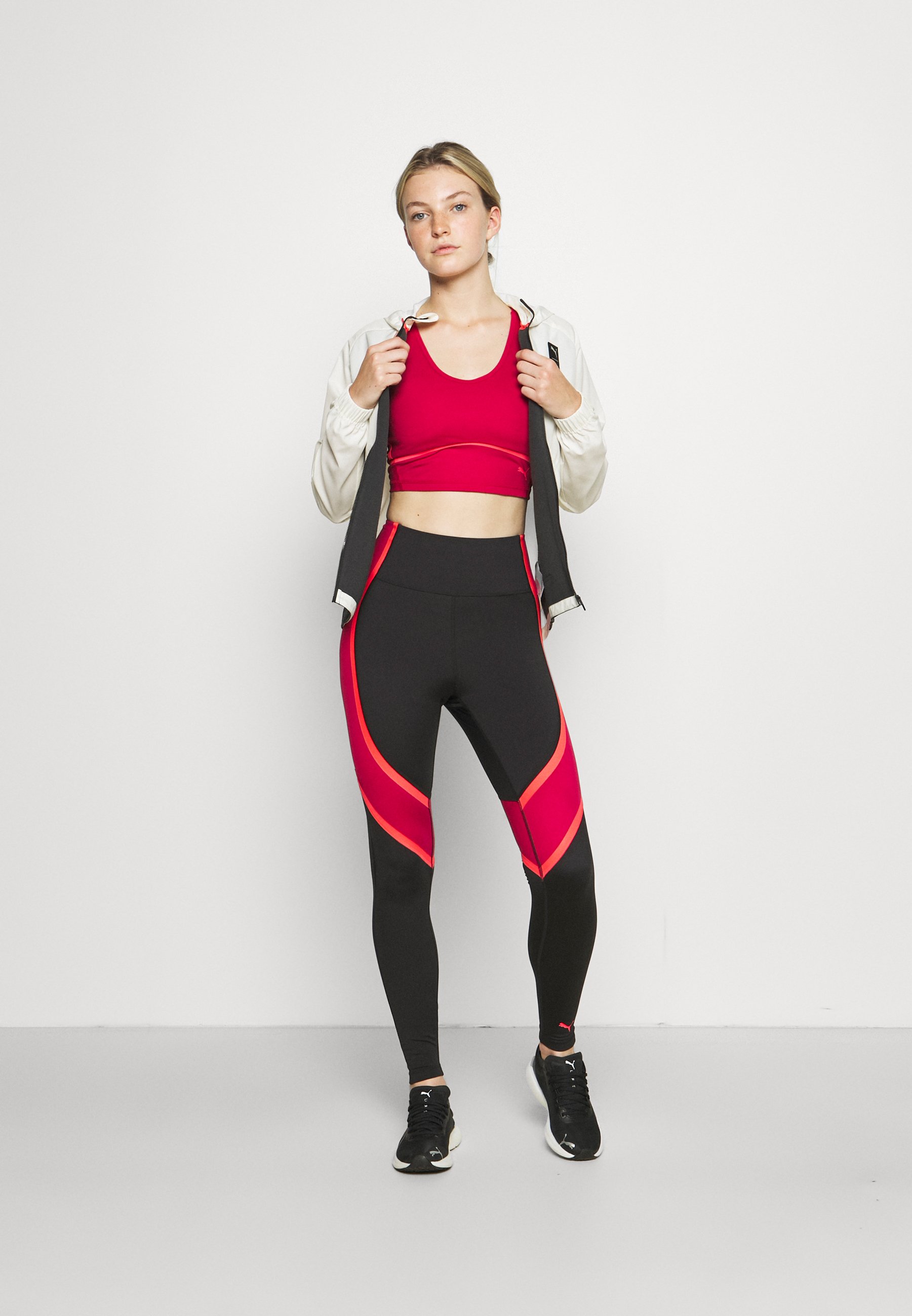 Puma Leggings - black/persian red/black 