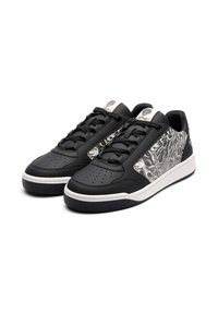 Ed Hardy ACE LOW - FLAMES - Sneakers basse - black/white