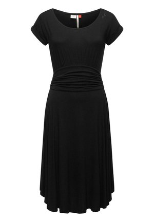 YVONE SOLID - Jersey dress - black