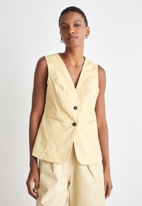 DKNY - FORMAL VEST WITH POCKET - Bodywarmer - oat Miniatuurafbeelding 1