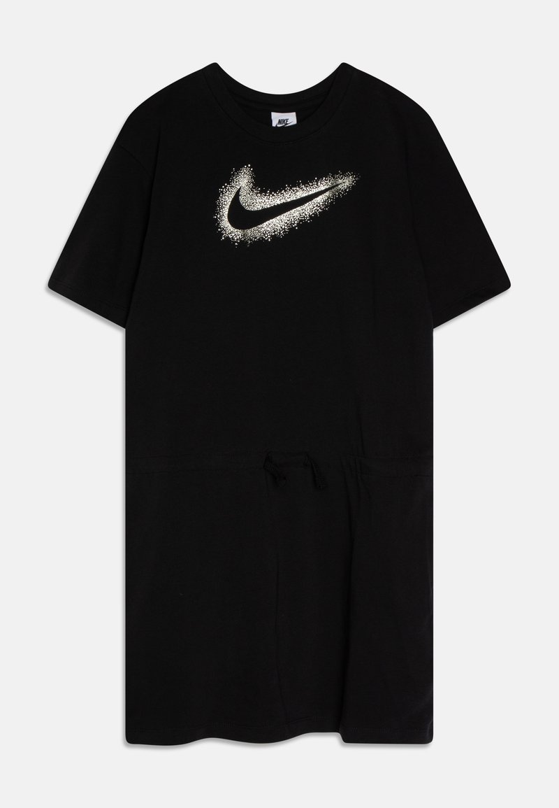 Nike Sportswear DRESS Jersey dress black/metallic gold/black