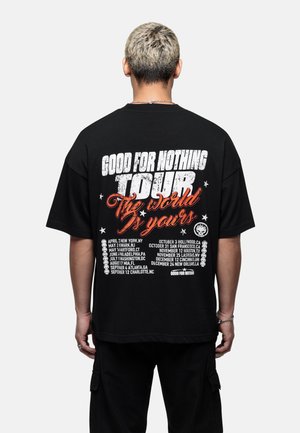 Good For Nothing OVERSIZED TOUR PRINT TEE - T-shirt print - black