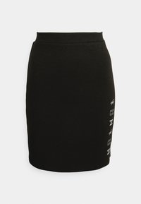 LOGO REPEAT BODYCON SKIRT - Minissaia - black