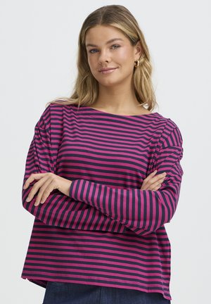 SIVA TEE - Camiseta de manga larga - very berry stripe