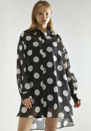 HI-LOW - Blousejurk - black white large spot