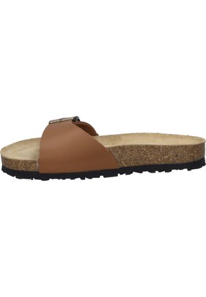 HERMINE  - Pantolette flach - cognac