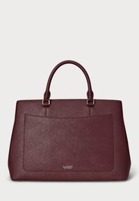 Lauren Ralph Lauren CROSSHATCH LEATHER LARGE HANNA SATCHEL - Rankinė - dark garnet