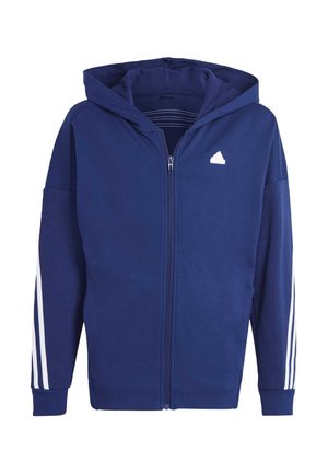 Felpa con zip - dark blue   white