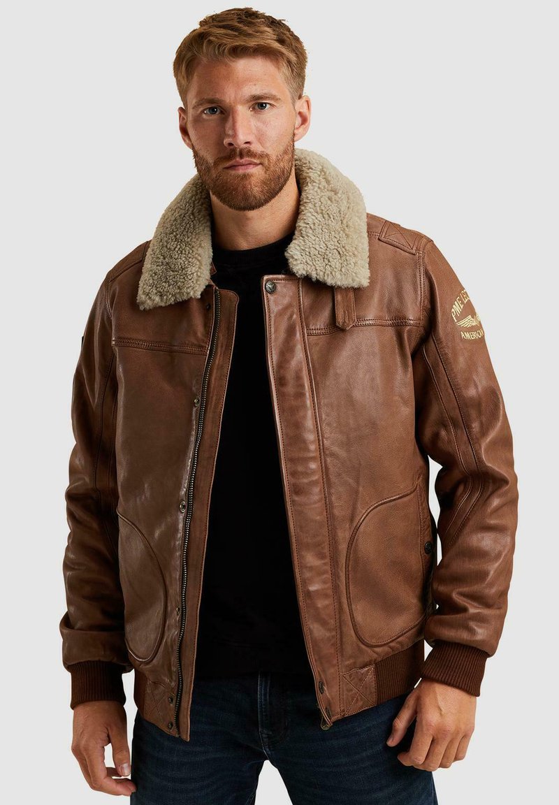 PME Legend HUDSON LOCKHEED - Lederjacke - brown