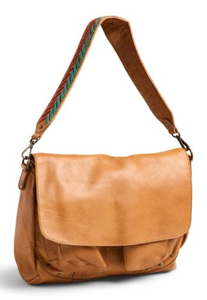 PCBENNA DAILY BAG - Sac à main - cognac braided strap