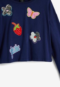 Desigual WITH APPLIQUE SHAPES - Langarmshirt - blue