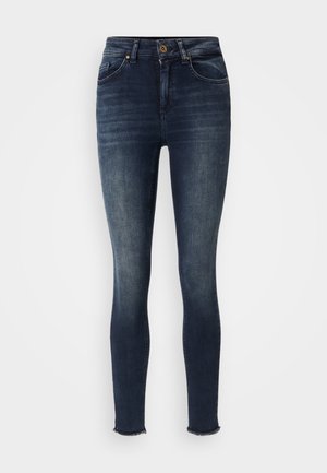 ONLBLUSH LIFE MID RAW  - Skinny-Farkut - blue black denim