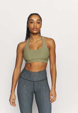 WORKOUT CUT OUT CROP - Sport-bh met light support - oregano