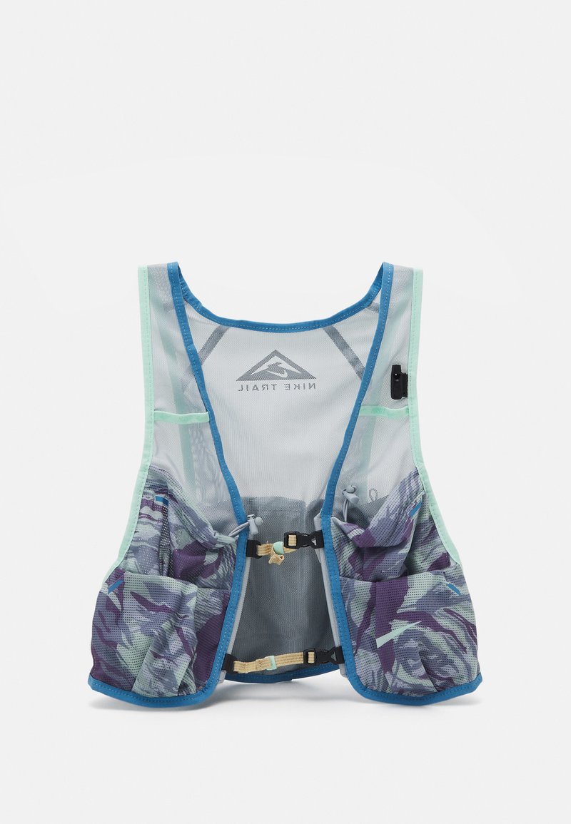 Nike Performance TRAIL VEST PRINTED UNISEX - Mochila de hidratação - wolf grey/canyon purple/mint foam/dutch blue
