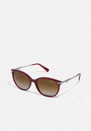 Sonnenbrille - transparent opal/dark red